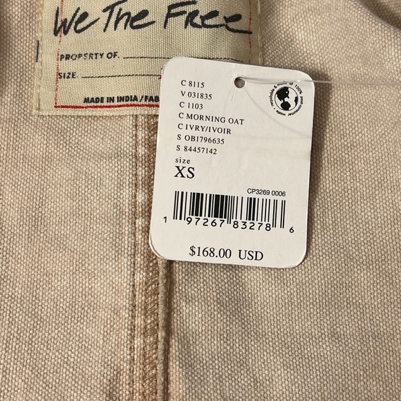 NWT We The Free viva surplus jacket double breasted cropped trench fisherman - Picture 10 of 12